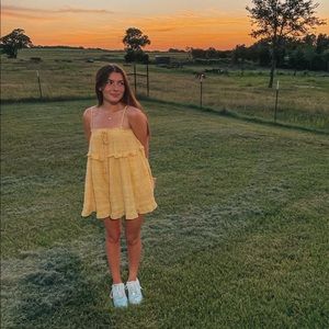 Urban Outfitters Yellow Plaid Romper